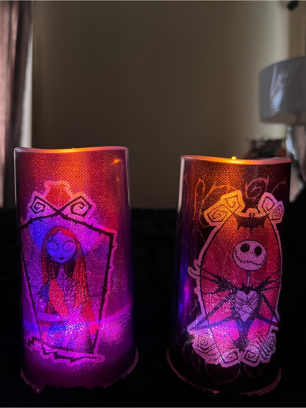 Halloween Jack and Sally Led candles